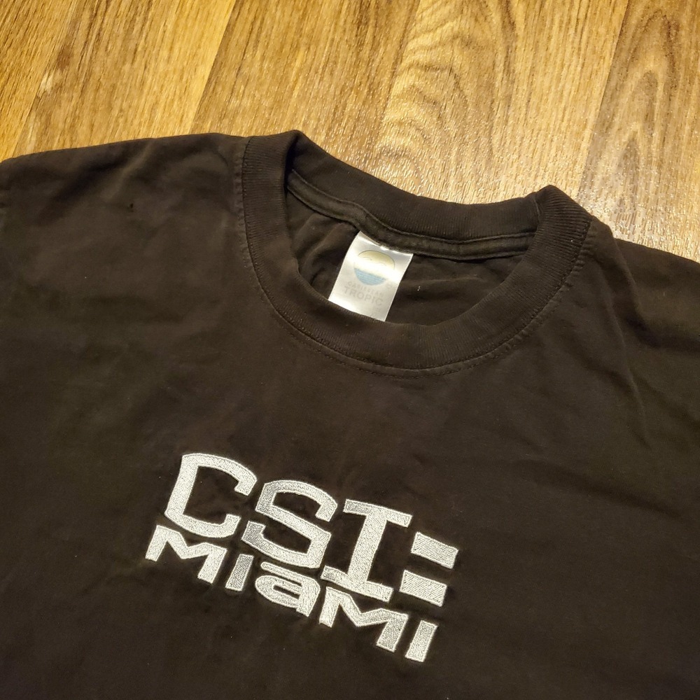 Vintage CSI TV Show Promo‎ Shirt Adult XL Embroidered Black Y2K 2000 Original